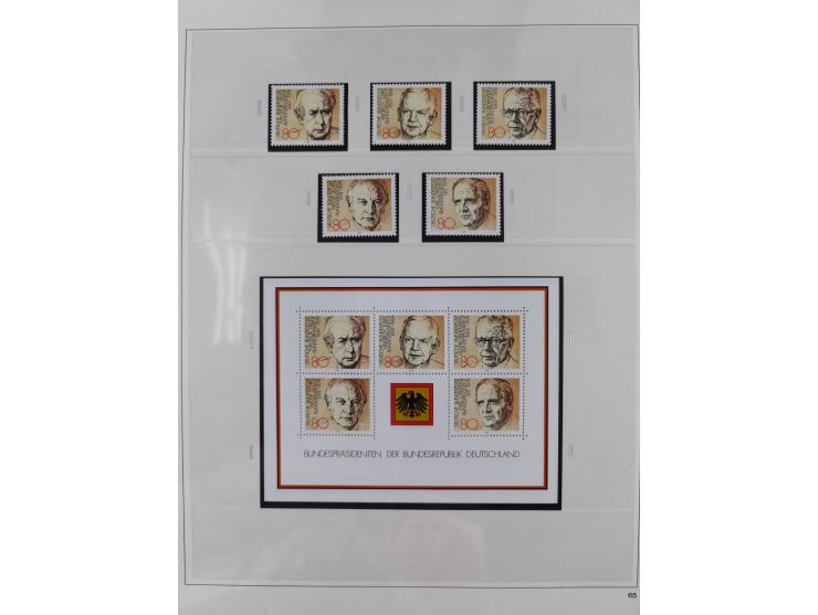 1948/2001, vorwiegend postfrische Sammlung, dabei Bund, Berlin und DDR in den Hauptnummern augenscheinlich komplett, außerdem