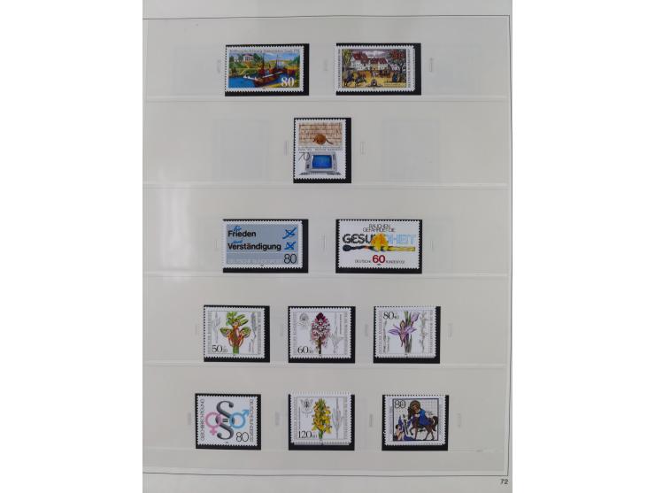 1948/2001, vorwiegend postfrische Sammlung, dabei Bund, Berlin und DDR in den Hauptnummern augenscheinlich komplett, außerdem