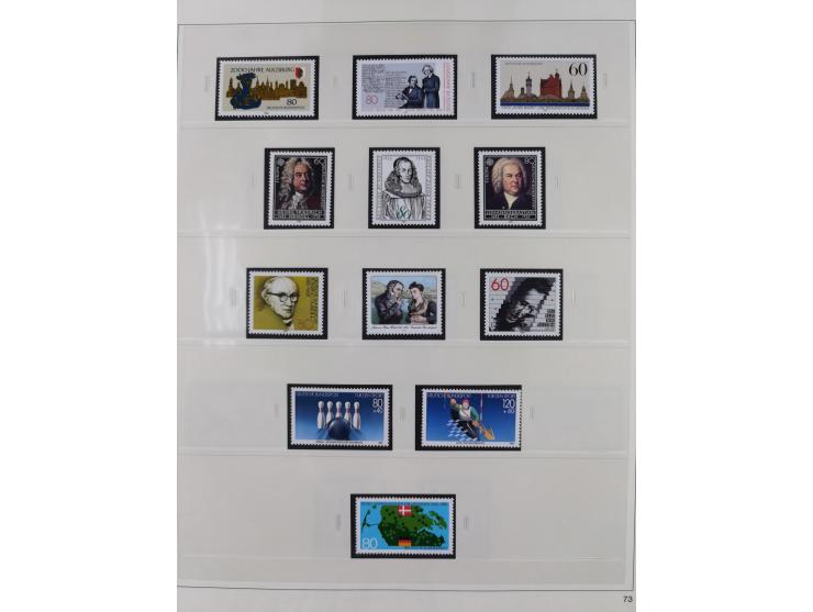 1948/2001, vorwiegend postfrische Sammlung, dabei Bund, Berlin und DDR in den Hauptnummern augenscheinlich komplett, außerdem