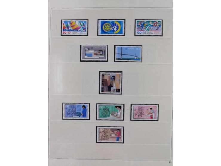 1948/2001, vorwiegend postfrische Sammlung, dabei Bund, Berlin und DDR in den Hauptnummern augenscheinlich komplett, außerdem