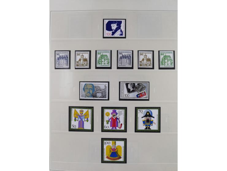 1948/2001, vorwiegend postfrische Sammlung, dabei Bund, Berlin und DDR in den Hauptnummern augenscheinlich komplett, außerdem