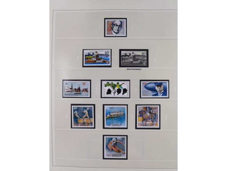 1948/2001, vorwiegend postfrische Sammlung, dabei Bund, Berlin und DDR in den Hauptnummern augenscheinlich komplett, außerdem