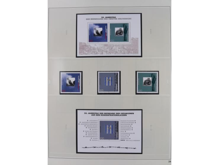 1948/2001, vorwiegend postfrische Sammlung, dabei Bund, Berlin und DDR in den Hauptnummern augenscheinlich komplett, außerdem