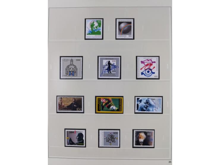 1948/2001, vorwiegend postfrische Sammlung, dabei Bund, Berlin und DDR in den Hauptnummern augenscheinlich komplett, außerdem