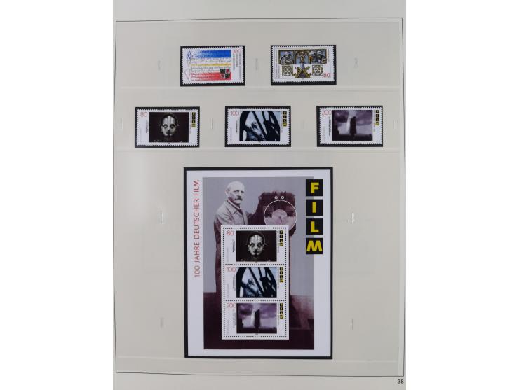 1948/2001, vorwiegend postfrische Sammlung, dabei Bund, Berlin und DDR in den Hauptnummern augenscheinlich komplett, außerdem