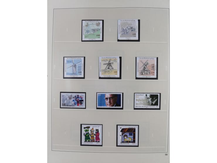 1948/2001, vorwiegend postfrische Sammlung, dabei Bund, Berlin und DDR in den Hauptnummern augenscheinlich komplett, außerdem