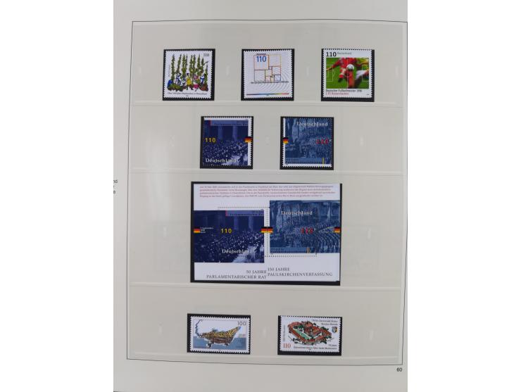 1948/2001, vorwiegend postfrische Sammlung, dabei Bund, Berlin und DDR in den Hauptnummern augenscheinlich komplett, außerdem