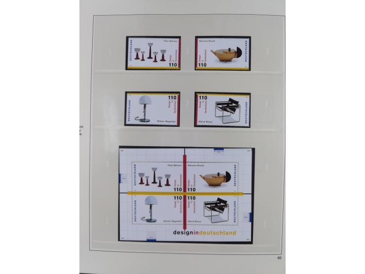1948/2001, vorwiegend postfrische Sammlung, dabei Bund, Berlin und DDR in den Hauptnummern augenscheinlich komplett, außerdem