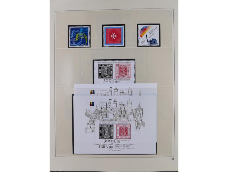 1948/2001, vorwiegend postfrische Sammlung, dabei Bund, Berlin und DDR in den Hauptnummern augenscheinlich komplett, außerdem