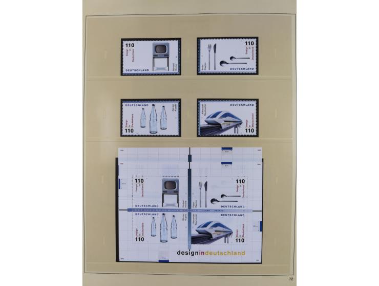 1948/2001, vorwiegend postfrische Sammlung, dabei Bund, Berlin und DDR in den Hauptnummern augenscheinlich komplett, außerdem