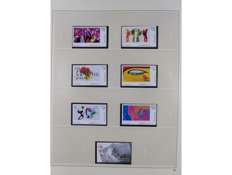 1948/2001, vorwiegend postfrische Sammlung, dabei Bund, Berlin und DDR in den Hauptnummern augenscheinlich komplett, außerdem