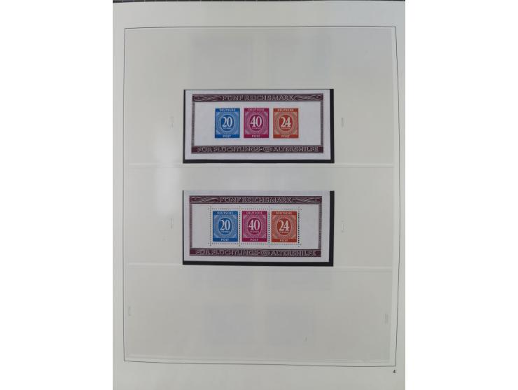 1948/2001, vorwiegend postfrische Sammlung, dabei Bund, Berlin und DDR in den Hauptnummern augenscheinlich komplett, außerdem