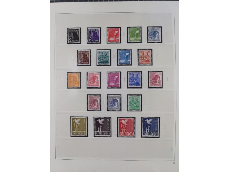 1948/2001, vorwiegend postfrische Sammlung, dabei Bund, Berlin und DDR in den Hauptnummern augenscheinlich komplett, außerdem