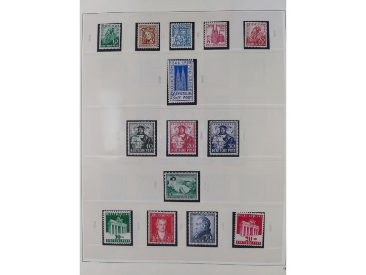1948/2001, vorwiegend postfrische Sammlung, dabei Bund, Berlin und DDR in den Hauptnummern augenscheinlich komplett, außerdem