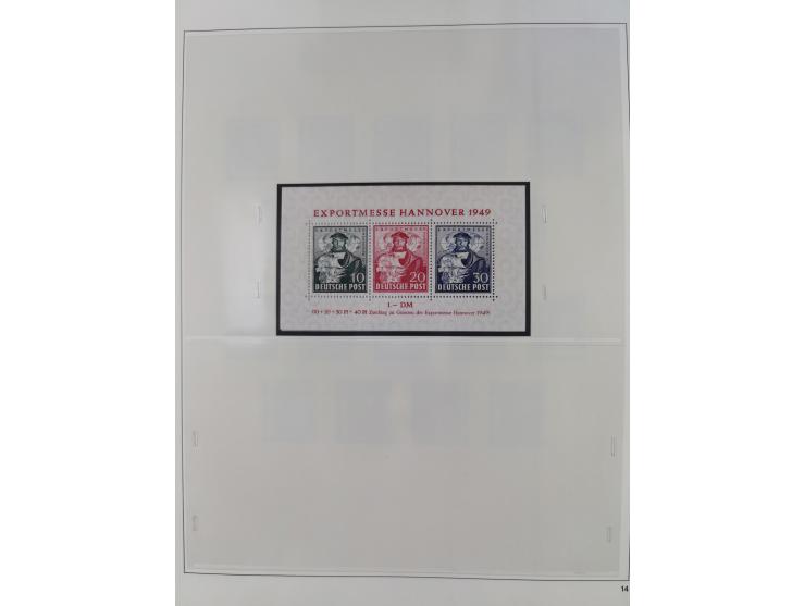 1948/2001, vorwiegend postfrische Sammlung, dabei Bund, Berlin und DDR in den Hauptnummern augenscheinlich komplett, außerdem