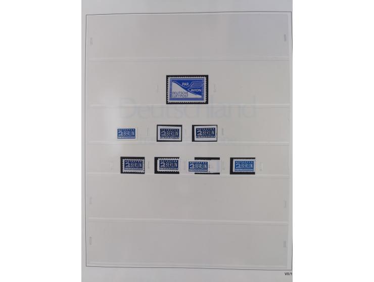 1948/2001, vorwiegend postfrische Sammlung, dabei Bund, Berlin und DDR in den Hauptnummern augenscheinlich komplett, außerdem