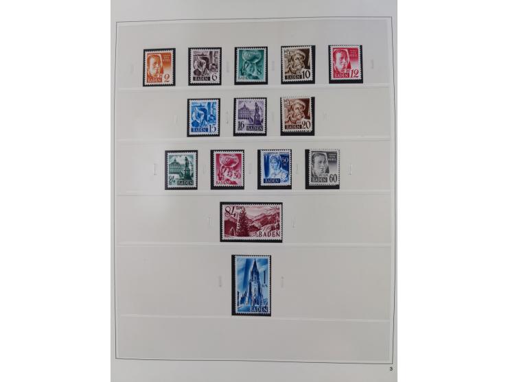 1948/2001, vorwiegend postfrische Sammlung, dabei Bund, Berlin und DDR in den Hauptnummern augenscheinlich komplett, außerdem