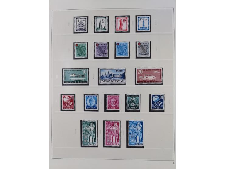 1948/2001, vorwiegend postfrische Sammlung, dabei Bund, Berlin und DDR in den Hauptnummern augenscheinlich komplett, außerdem