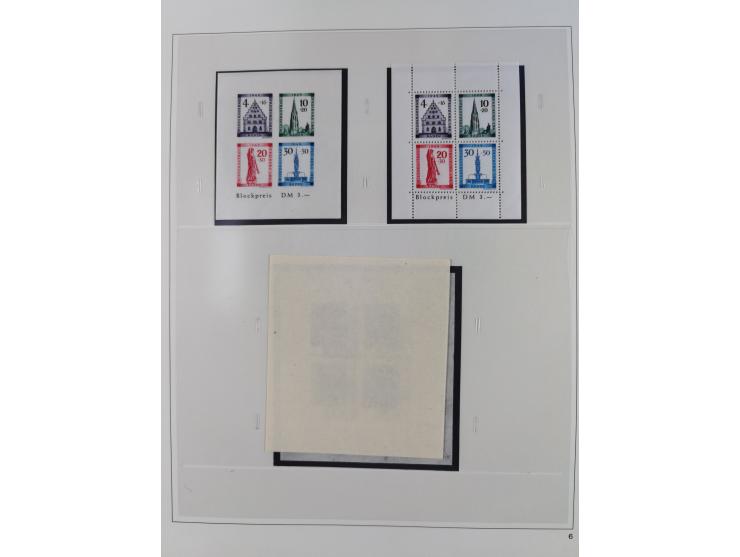 1948/2001, vorwiegend postfrische Sammlung, dabei Bund, Berlin und DDR in den Hauptnummern augenscheinlich komplett, außerdem
