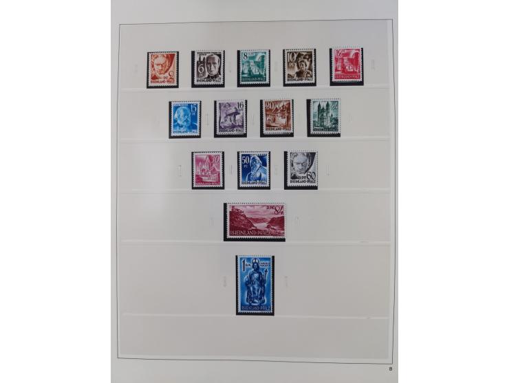 1948/2001, vorwiegend postfrische Sammlung, dabei Bund, Berlin und DDR in den Hauptnummern augenscheinlich komplett, außerdem