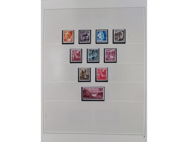 1948/2001, vorwiegend postfrische Sammlung, dabei Bund, Berlin und DDR in den Hauptnummern augenscheinlich komplett, außerdem