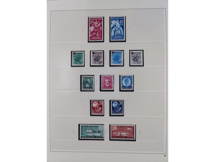 1948/2001, vorwiegend postfrische Sammlung, dabei Bund, Berlin und DDR in den Hauptnummern augenscheinlich komplett, außerdem