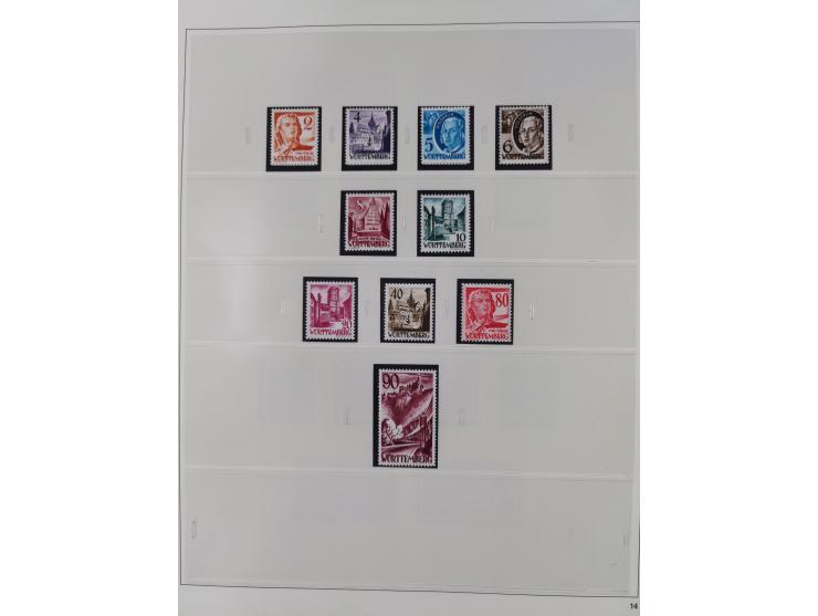 1948/2001, vorwiegend postfrische Sammlung, dabei Bund, Berlin und DDR in den Hauptnummern augenscheinlich komplett, außerdem