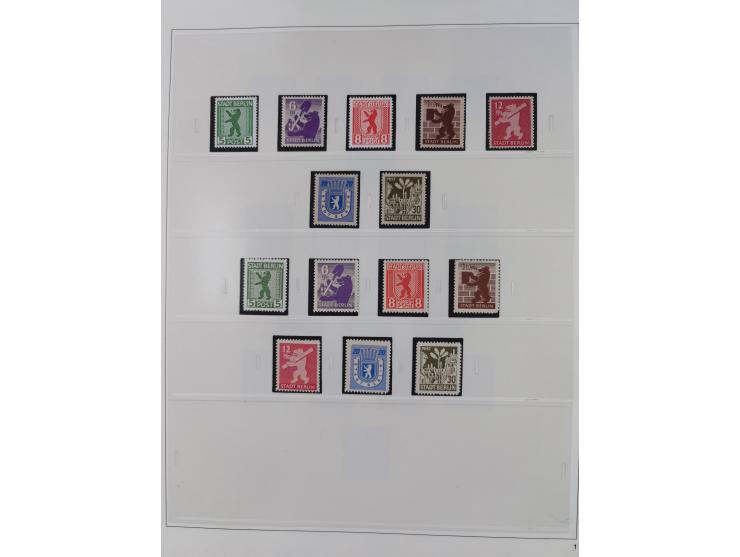 1948/2001, vorwiegend postfrische Sammlung, dabei Bund, Berlin und DDR in den Hauptnummern augenscheinlich komplett, außerdem