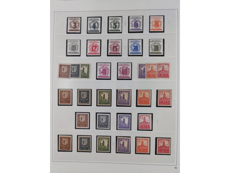 1948/2001, vorwiegend postfrische Sammlung, dabei Bund, Berlin und DDR in den Hauptnummern augenscheinlich komplett, außerdem