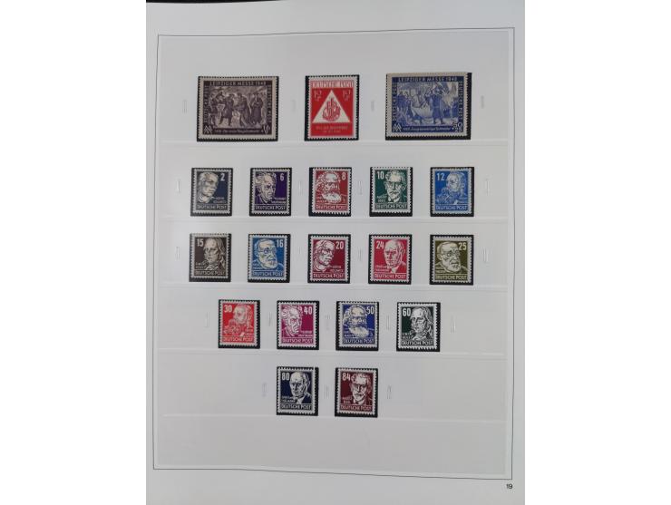 1948/2001, vorwiegend postfrische Sammlung, dabei Bund, Berlin und DDR in den Hauptnummern augenscheinlich komplett, außerdem