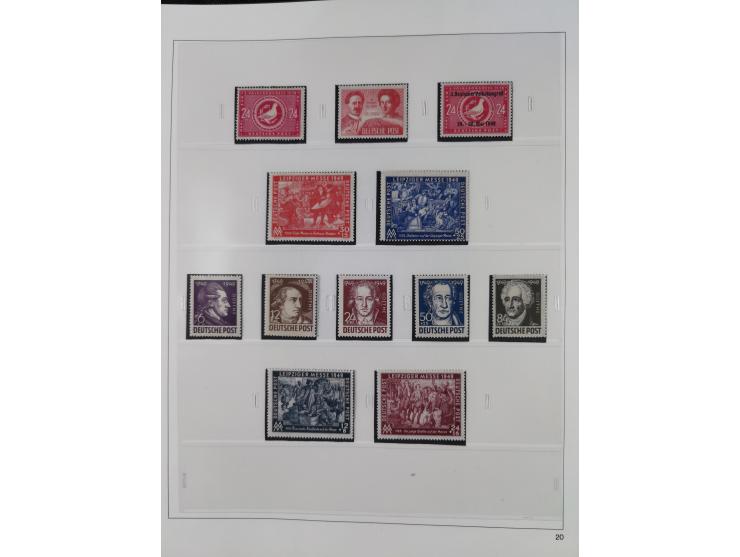 1948/2001, vorwiegend postfrische Sammlung, dabei Bund, Berlin und DDR in den Hauptnummern augenscheinlich komplett, außerdem