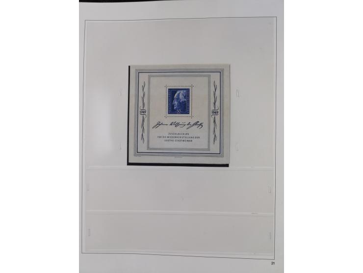 1948/2001, vorwiegend postfrische Sammlung, dabei Bund, Berlin und DDR in den Hauptnummern augenscheinlich komplett, außerdem