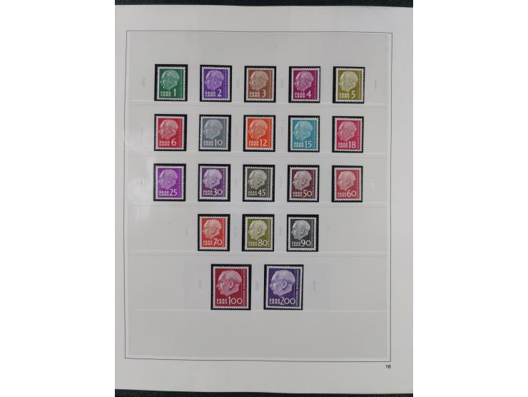 1948/2001, vorwiegend postfrische Sammlung, dabei Bund, Berlin und DDR in den Hauptnummern augenscheinlich komplett, außerdem