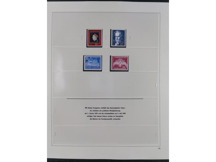 1948/2001, vorwiegend postfrische Sammlung, dabei Bund, Berlin und DDR in den Hauptnummern augenscheinlich komplett, außerdem