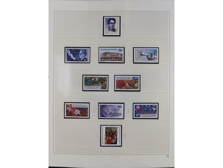 1948/2001, vorwiegend postfrische Sammlung, dabei Bund, Berlin und DDR in den Hauptnummern augenscheinlich komplett, außerdem