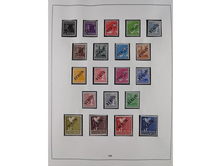 1948/2001, vorwiegend postfrische Sammlung, dabei Bund, Berlin und DDR in den Hauptnummern augenscheinlich komplett, außerdem