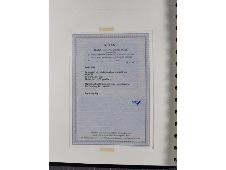 1948/2001, vorwiegend postfrische Sammlung, dabei Bund, Berlin und DDR in den Hauptnummern augenscheinlich komplett, außerdem