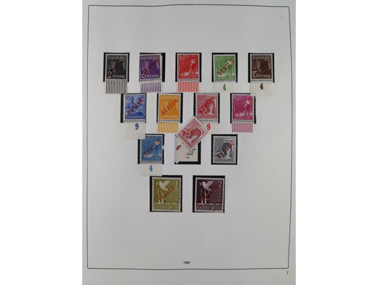 1948/2001, vorwiegend postfrische Sammlung, dabei Bund, Berlin und DDR in den Hauptnummern augenscheinlich komplett, außerdem