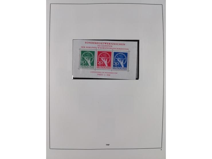 1948/2001, vorwiegend postfrische Sammlung, dabei Bund, Berlin und DDR in den Hauptnummern augenscheinlich komplett, außerdem