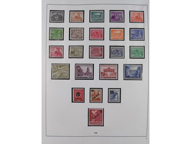 1948/2001, vorwiegend postfrische Sammlung, dabei Bund, Berlin und DDR in den Hauptnummern augenscheinlich komplett, außerdem
