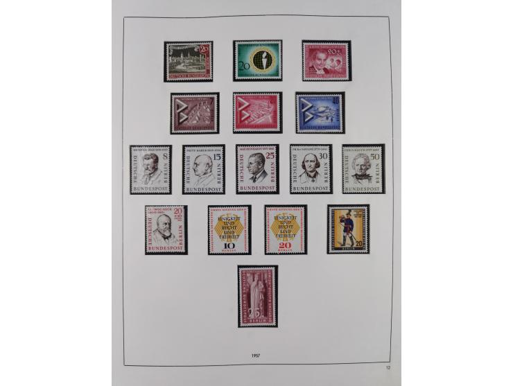 1948/2001, vorwiegend postfrische Sammlung, dabei Bund, Berlin und DDR in den Hauptnummern augenscheinlich komplett, außerdem