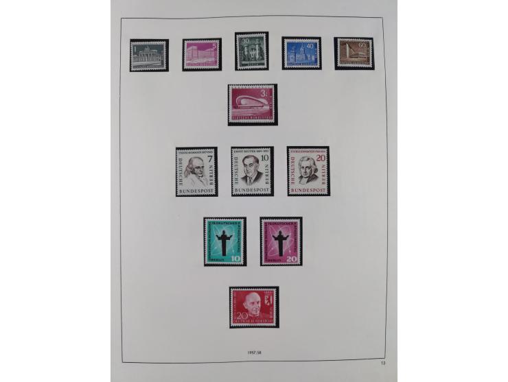 1948/2001, vorwiegend postfrische Sammlung, dabei Bund, Berlin und DDR in den Hauptnummern augenscheinlich komplett, außerdem