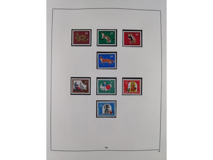 1948/2001, vorwiegend postfrische Sammlung, dabei Bund, Berlin und DDR in den Hauptnummern augenscheinlich komplett, außerdem