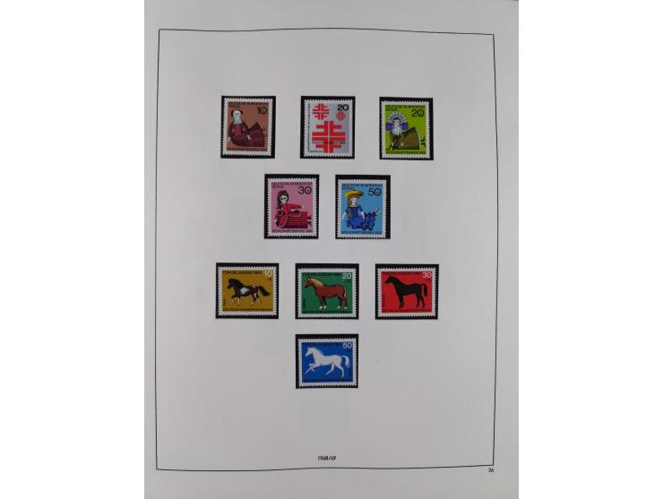 1948/2001, vorwiegend postfrische Sammlung, dabei Bund, Berlin und DDR in den Hauptnummern augenscheinlich komplett, außerdem