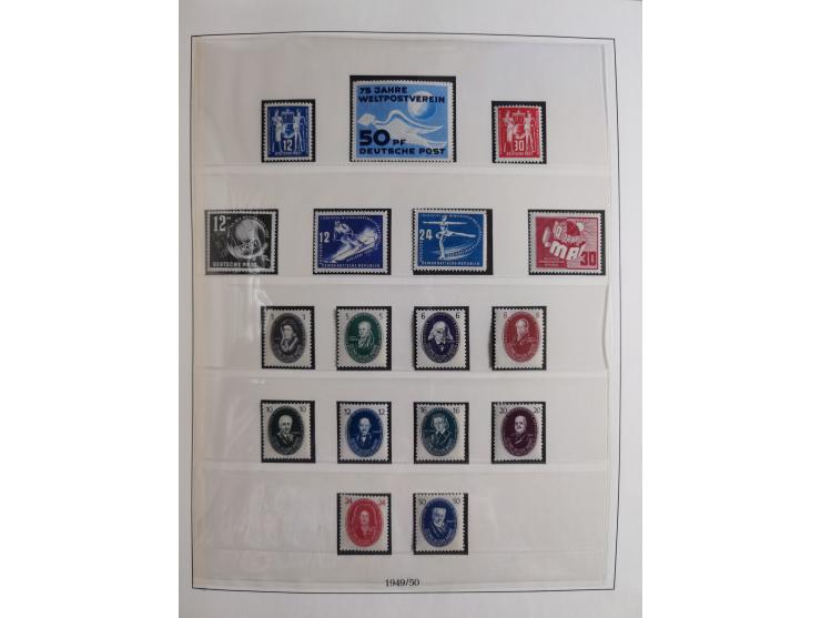 1948/2001, vorwiegend postfrische Sammlung, dabei Bund, Berlin und DDR in den Hauptnummern augenscheinlich komplett, außerdem