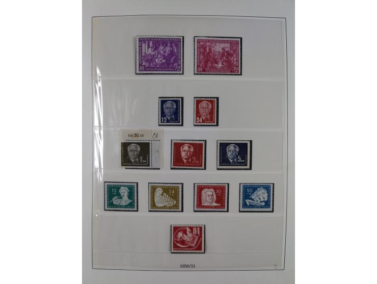1948/2001, vorwiegend postfrische Sammlung, dabei Bund, Berlin und DDR in den Hauptnummern augenscheinlich komplett, außerdem