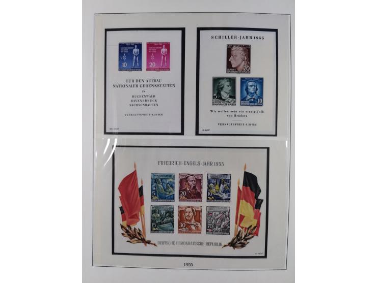 1948/2001, vorwiegend postfrische Sammlung, dabei Bund, Berlin und DDR in den Hauptnummern augenscheinlich komplett, außerdem