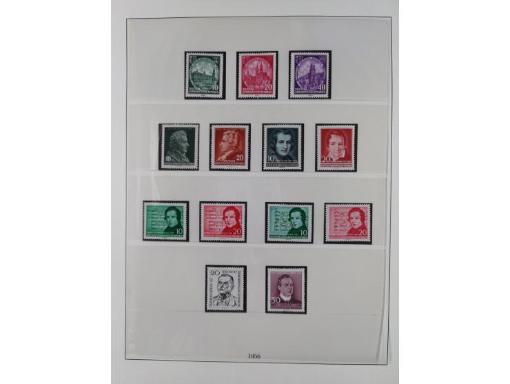 1948/2001, vorwiegend postfrische Sammlung, dabei Bund, Berlin und DDR in den Hauptnummern augenscheinlich komplett, außerdem