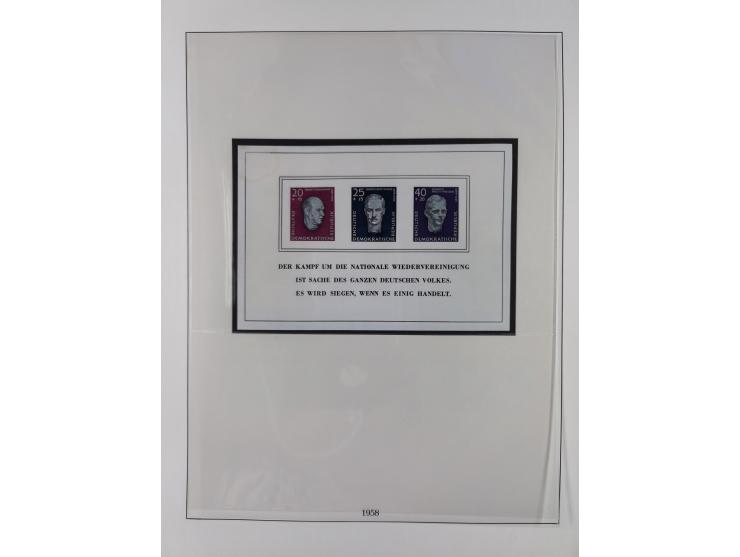 1948/2001, vorwiegend postfrische Sammlung, dabei Bund, Berlin und DDR in den Hauptnummern augenscheinlich komplett, außerdem