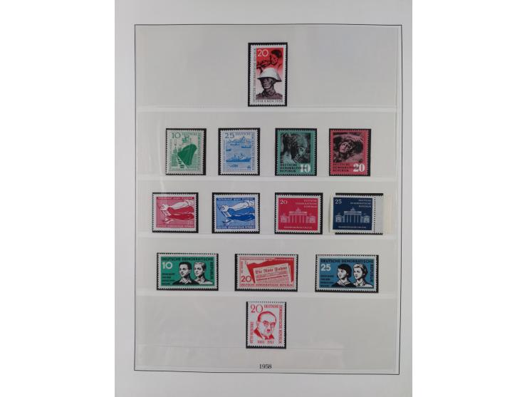 1948/2001, vorwiegend postfrische Sammlung, dabei Bund, Berlin und DDR in den Hauptnummern augenscheinlich komplett, außerdem